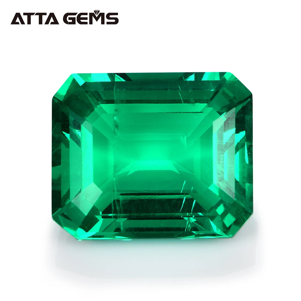 Surpise Price Lab Grown Hydrothermal Emerald Cut Diamond Synthetic Lab Created Zambian Emerald For Necklace