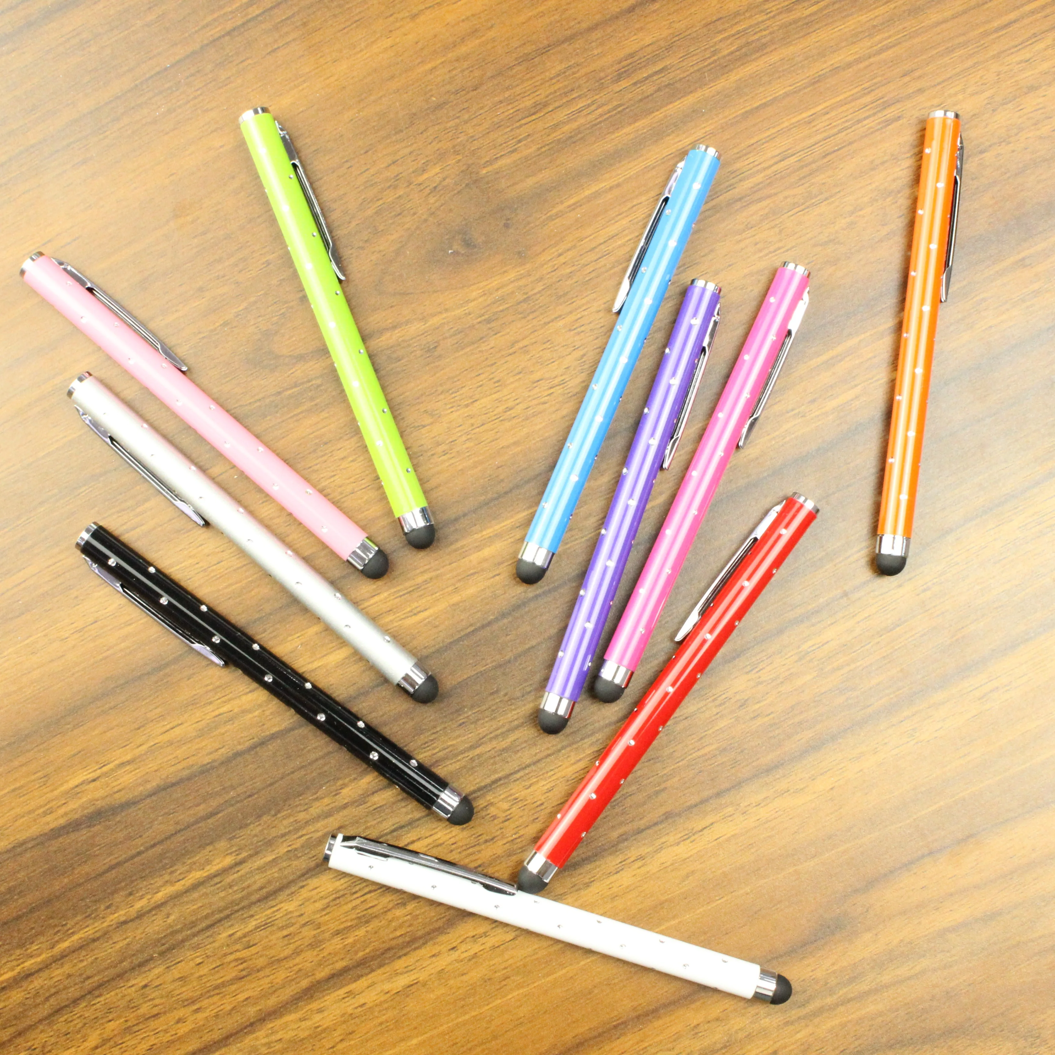 Wholesale Custom mobile phone tablet metal strap hook stylus touch pen