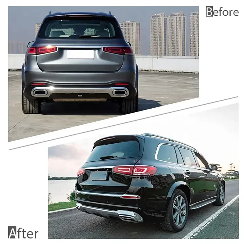Upgrade to M style body kit front rear bumper grille diffuser exhaust tail pipe for Mercedes Benz GLS X167 2020-2023