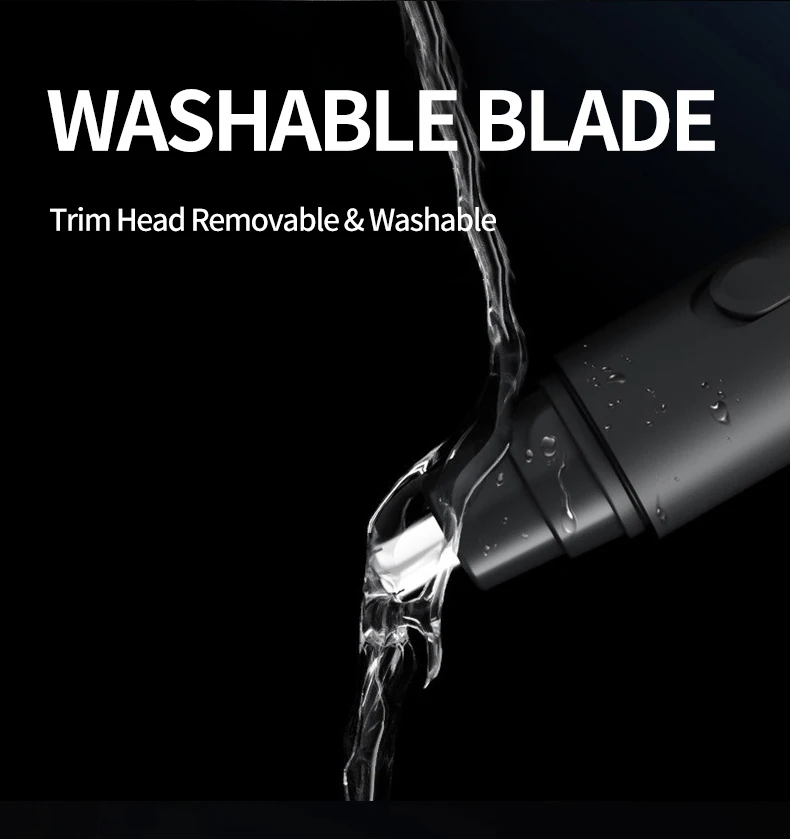 Новинка 2022, электрический триммер для волос в ушах и носу, серый перезаряжаемый триммер для волос в носу