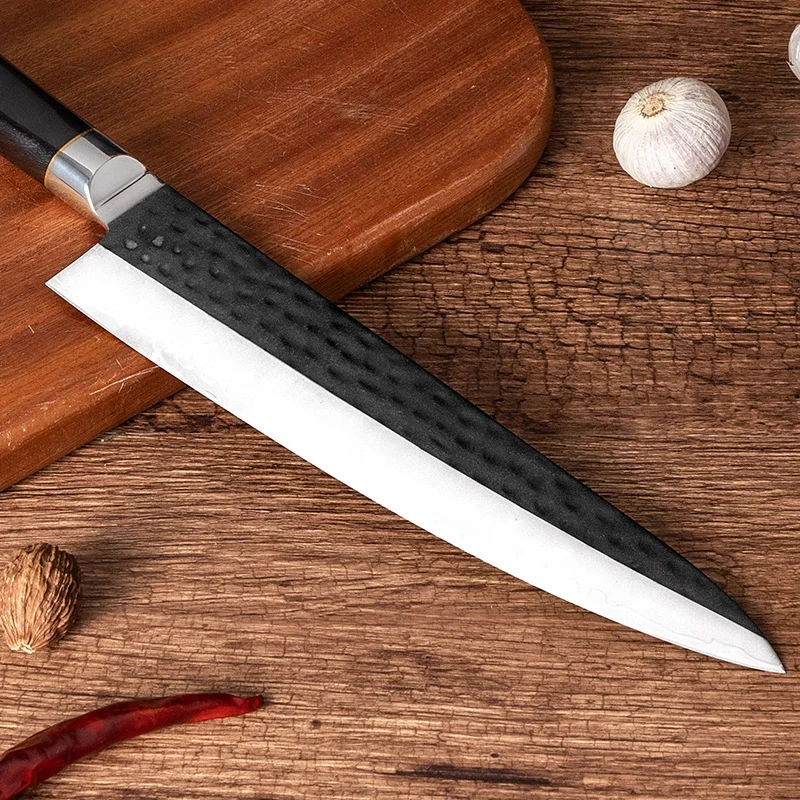 High Quality Damascus Chef Knife Set Handmade VG 10 Steel Hammer Pattern Knife