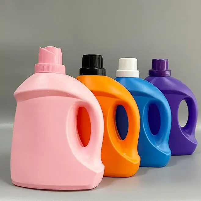 MAYSURE Customized Logo Color Plastic HDPE 1L 2L 3L 4L 5L Large Liquid Detergent Bottle Fabric Softener Washing Packaging Bottle