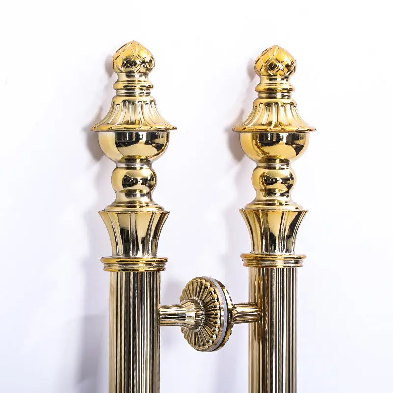 Antique Chrome Craft Pull Handle Aluminum And SUS Luxury Decor Large Hotel Solid Wood Door Handle