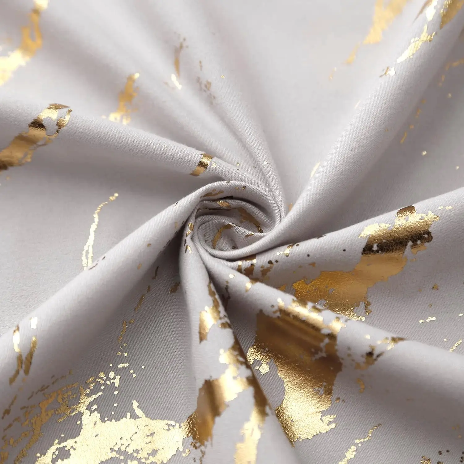 CF HPS16 Gold Foil Print shower curtain waterproof wholesale custom printed bathroom shower set curtain rugs and bathroom set