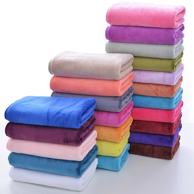 Water Absorbent Plain Drying Ultra Fine Microfiber Towel For Hair Salon