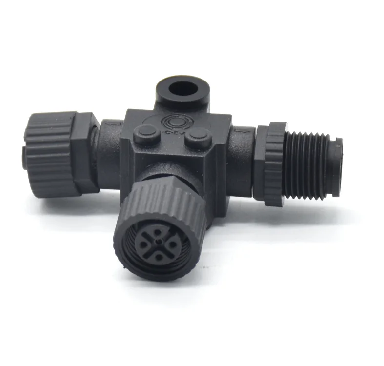 Промышленные части пластиковые код M12 5 pin для пальцев, искусственные бриллианты, Т-образный разъем NMEA 2000