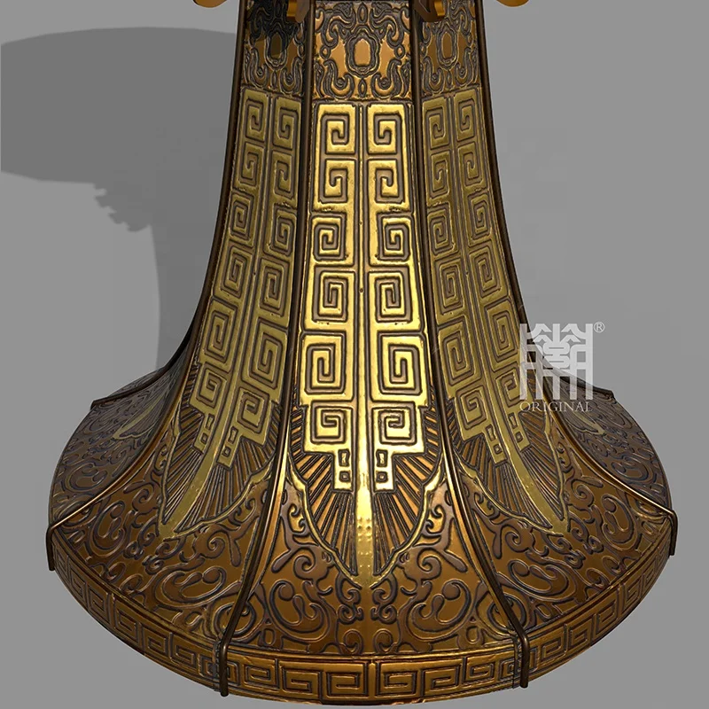 
Porcelain Decorative Lighted Table Lamp Bedside Brass Chinese Customized Energy Saving BRONZE Residential Project Installation 