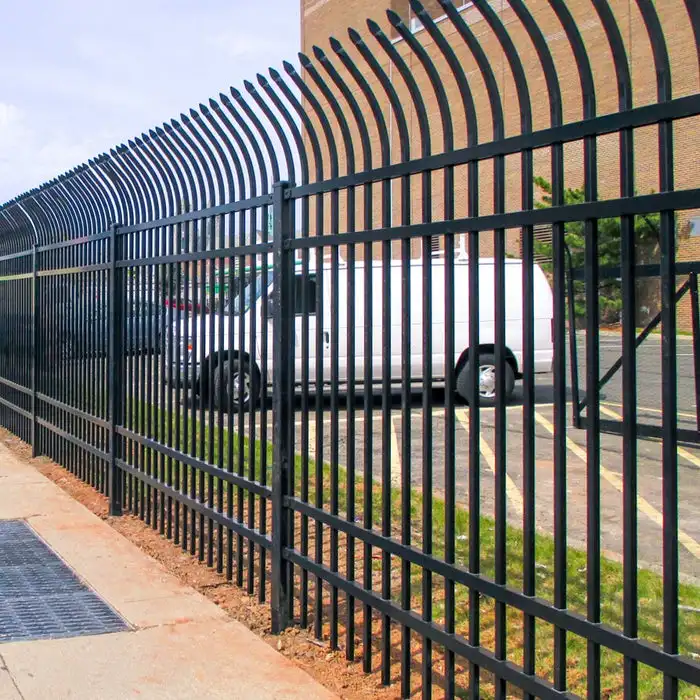 Factory Hot Sale OEM ODM Security Palisade Zinc Steel Fence Decoration Metal Steel Fencing Sheets Steel Wrought Iron Fence Price