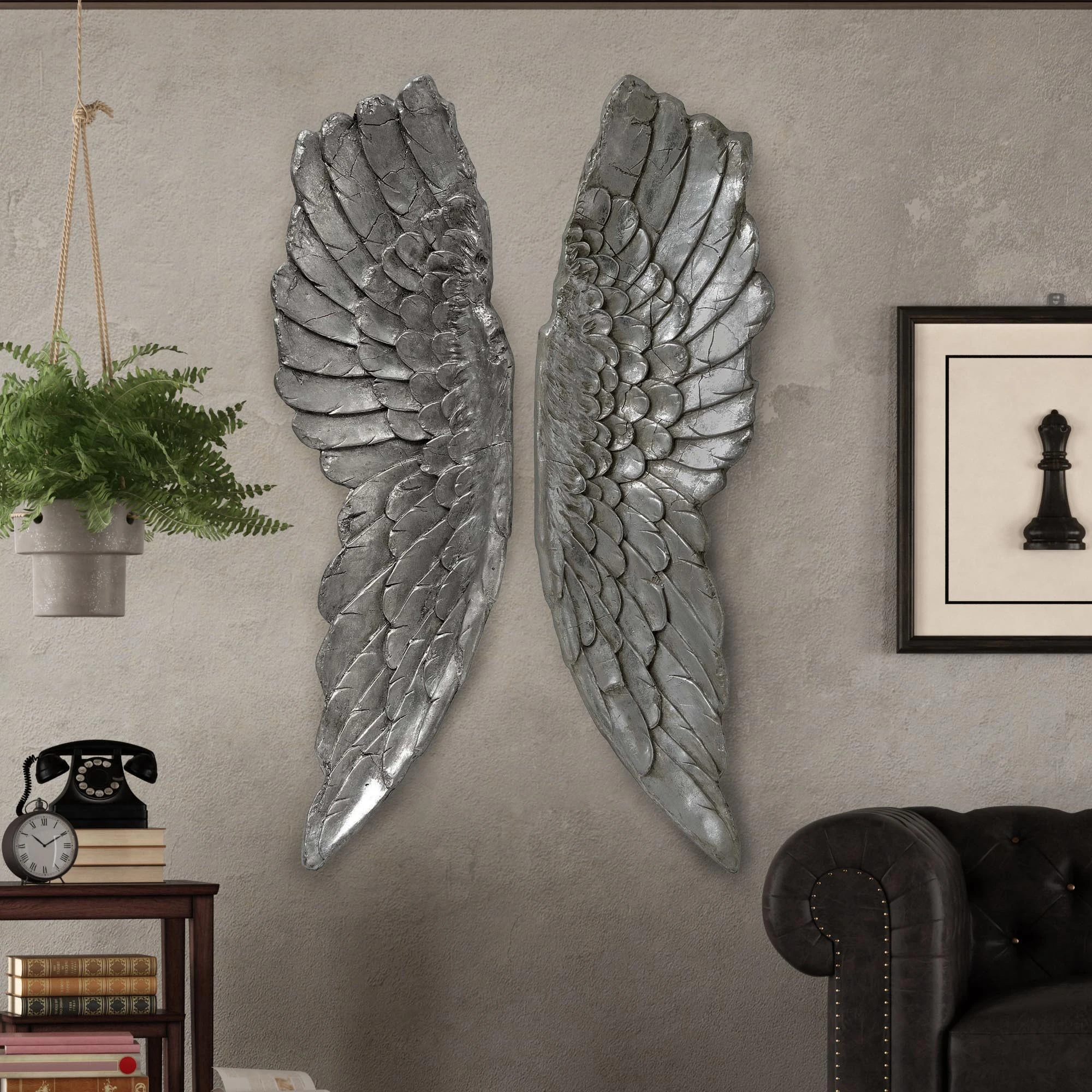 Modern design  ornament sculpture indoor door frame angel wings wall sculpture