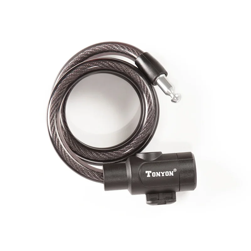 TONYON High quality material waterproof cable lock for bikes key locks for bike