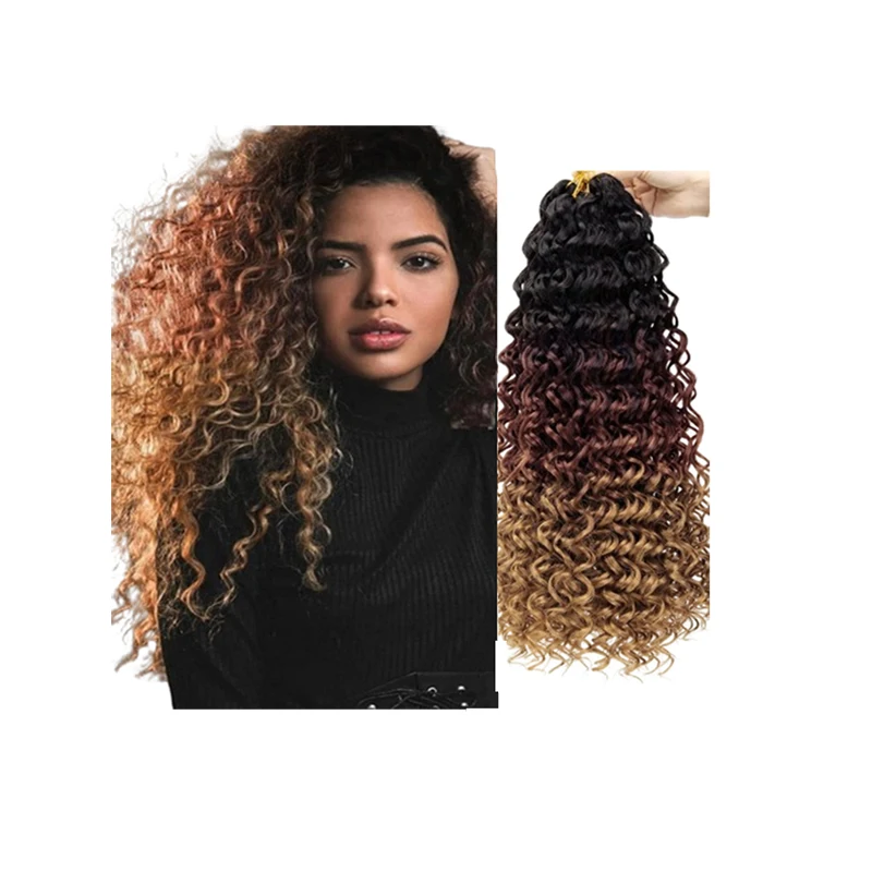 18inch GoGo Curl Crochet Hair Hook Braid Hair Extension African Curls Synthetic Hair Ombre Black For Women Kids