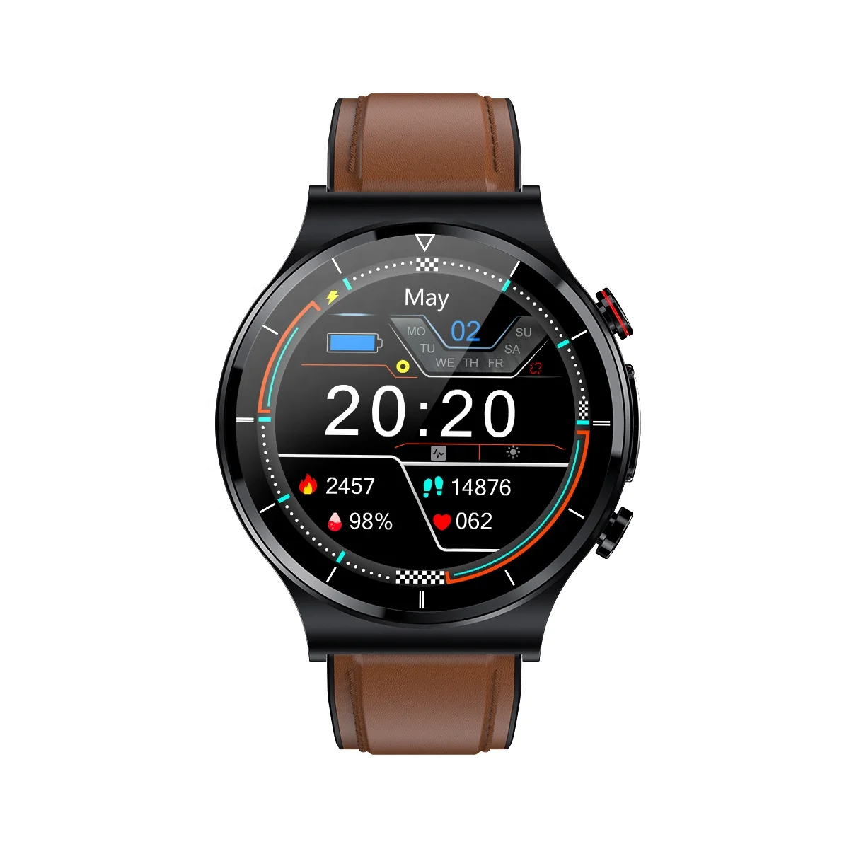 E88 Smart Watch Wireless Charging Ecg+ppg Ecg True Blood Oxygen Body Temperature Heart Rate Health Monitoring Smart Watch