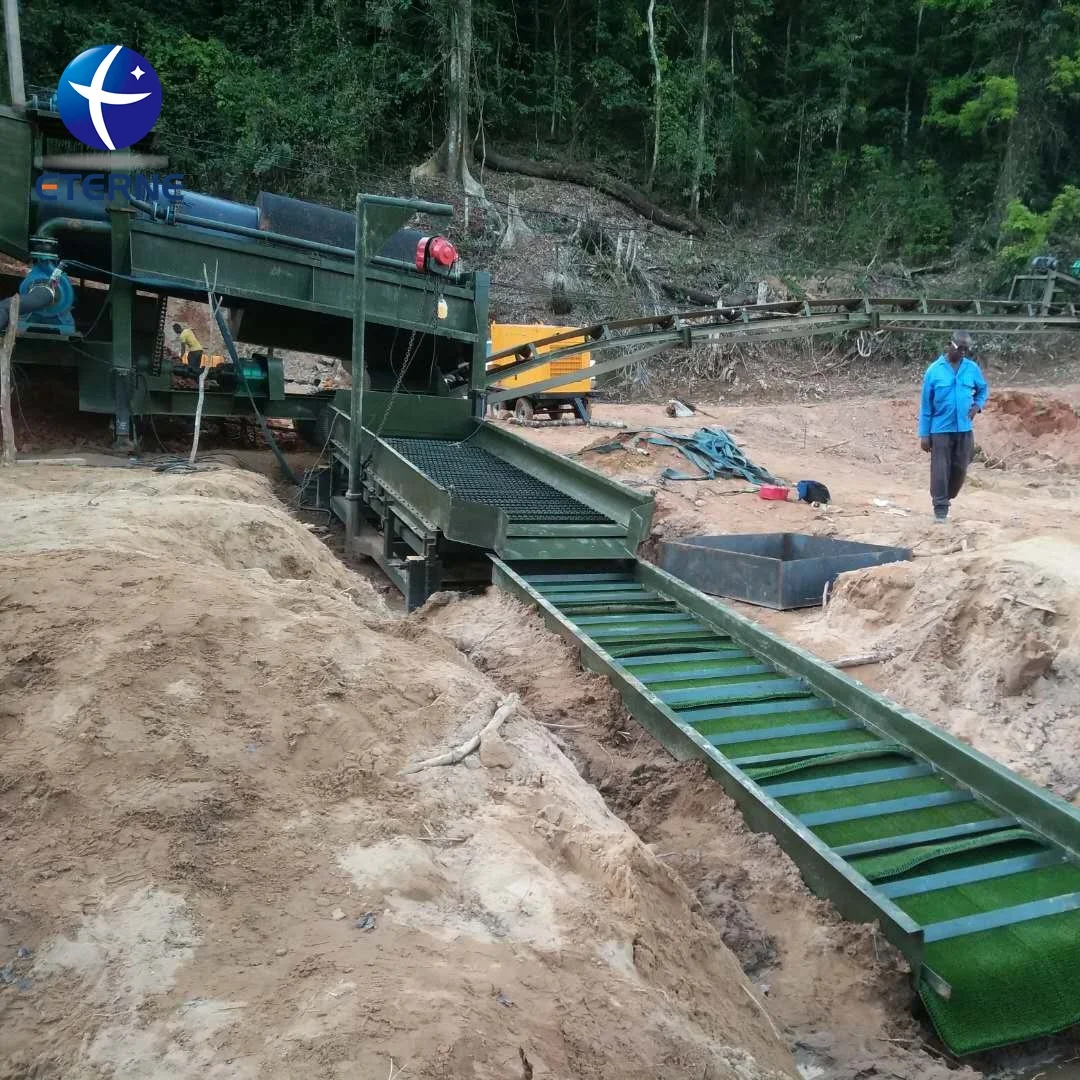 Mobile gold mining equipment trommel screen gold wash plant for washing mining trommel for gold
