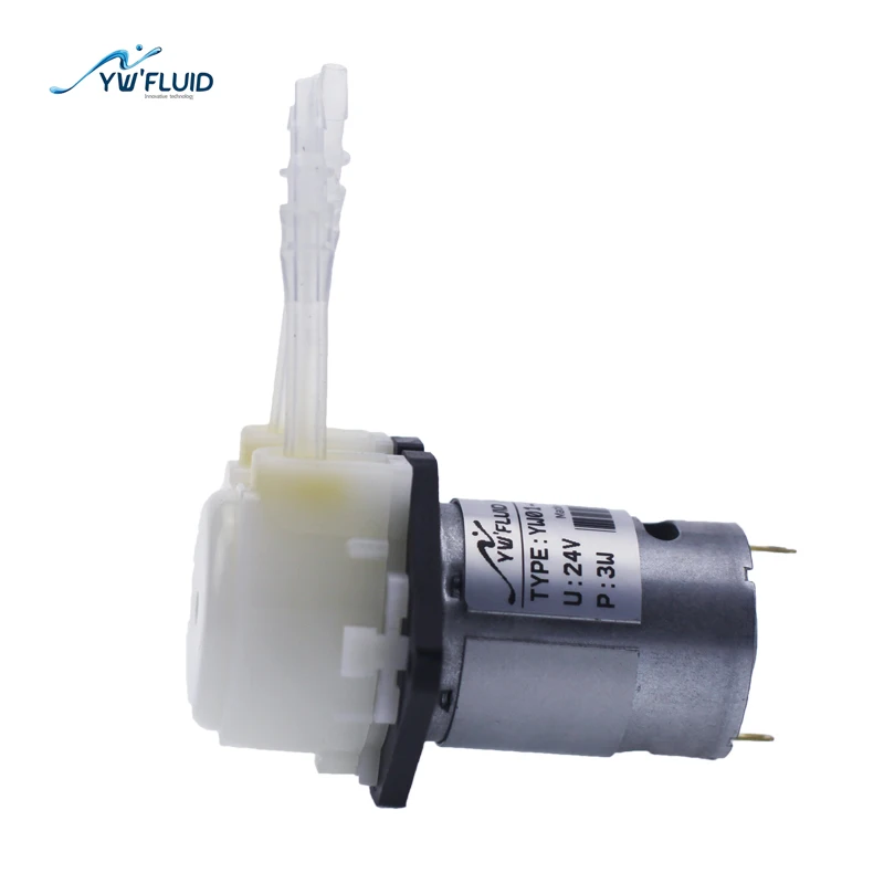 YWfluid High quality Mini Peristaltic pump 6V/ 12V/24V With DC motor Used for liquid transfer suction or filling