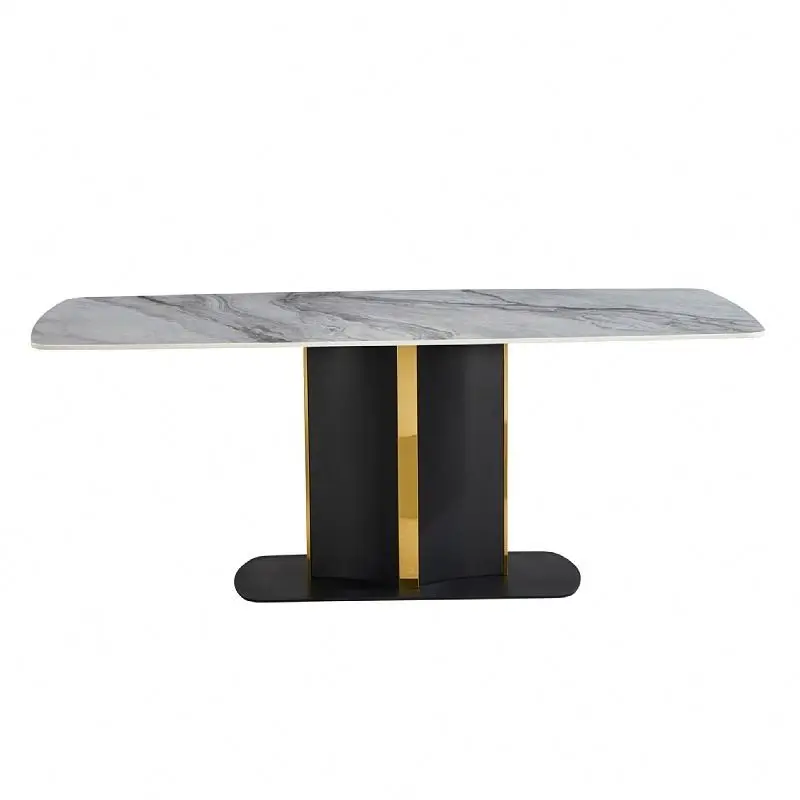 Hot Selling Italian Luxury Latest Cheap Classic Design 2022 French Set Cheapest Sintered Stone Dining Table
