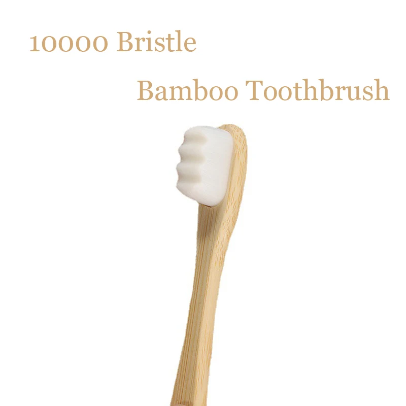 Premium Superfine Fiber Extra Ultra Micro Soft Nano Bamboo Charcoal 10000 Bristles Toothbrush Bamboo Toothbrush