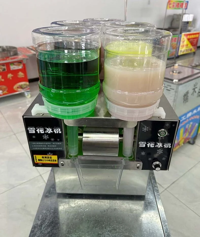 Low Price 1200W 5 buckets snowflake ice maker snowflake ice cream machine popular in snack street