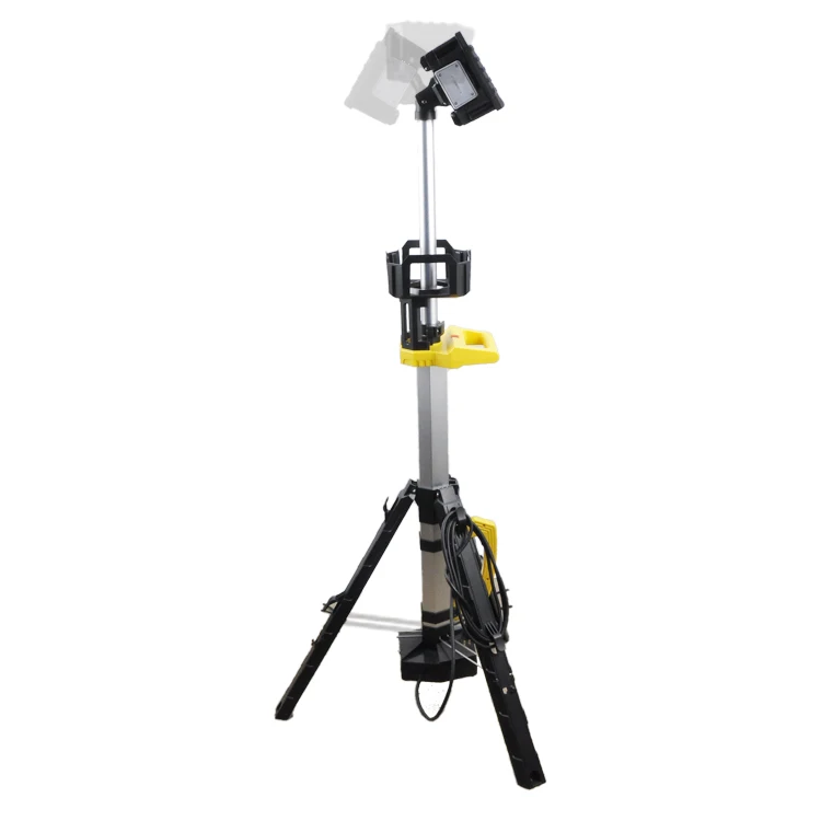 3000LM Rechargeable Work Light with Stand Tripod Work Light with Triple Tripod LED Lamps 10 DC White 80 Professional Lighting