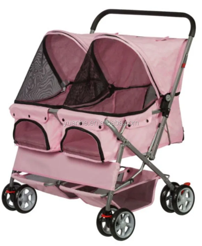 Outdoor Double Twin Pet Stroller for Dogs and Cats