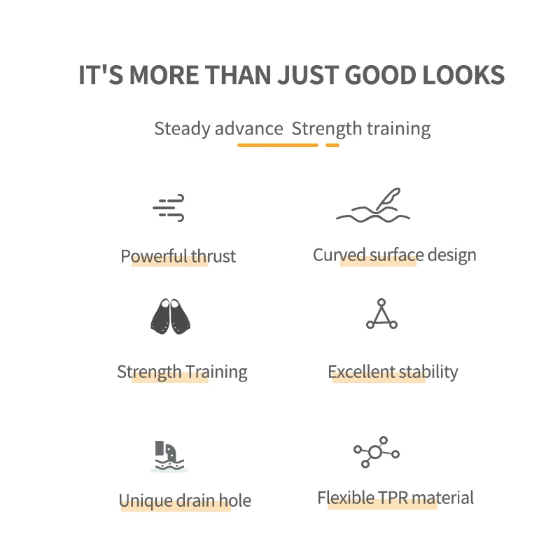 WAVE sport fins swimming flipper water sports equipment adults rubber swim training scuba short bodyboard fins