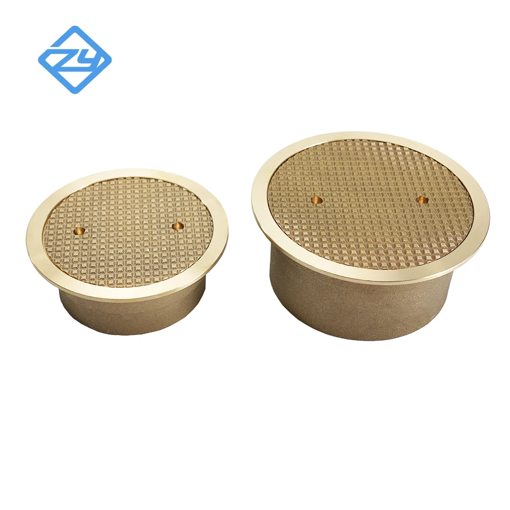 Round Brass Deck Plug Strainer Shower Waste Drainer Grate Floor Drain Cover