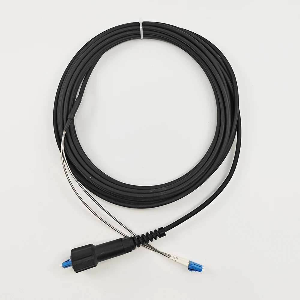 CPRI Cable Fibervision Outdoor Fiber Optical  Protected Brunch Armored Cable SM Outdoor cable with ODVA DLC/UPC connector