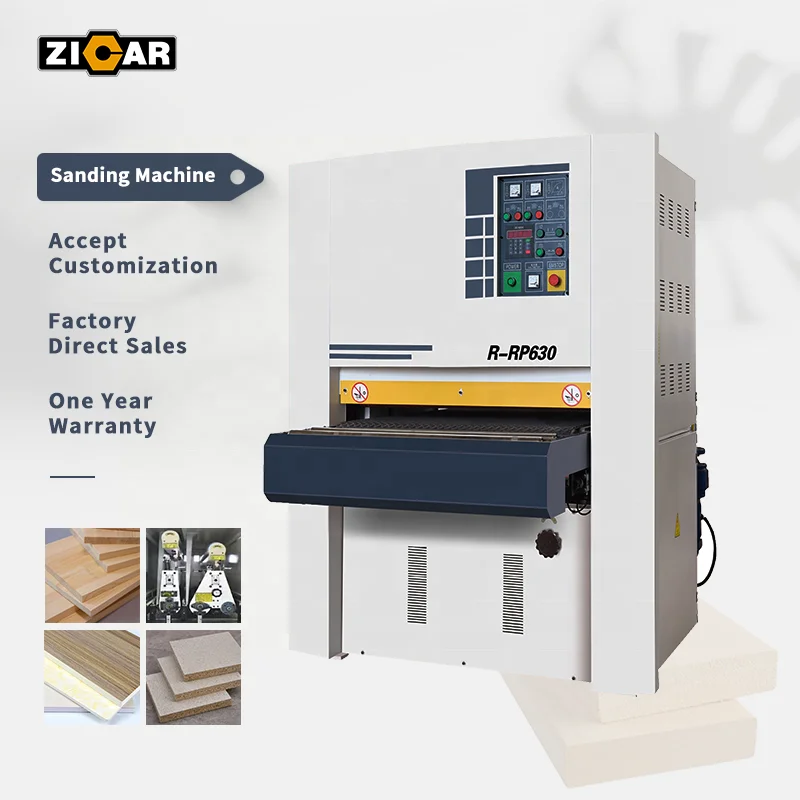 ZICAR heavy duty industrial automatic wood floor board sander wide belt sanding machine kitchen cabinets on sale