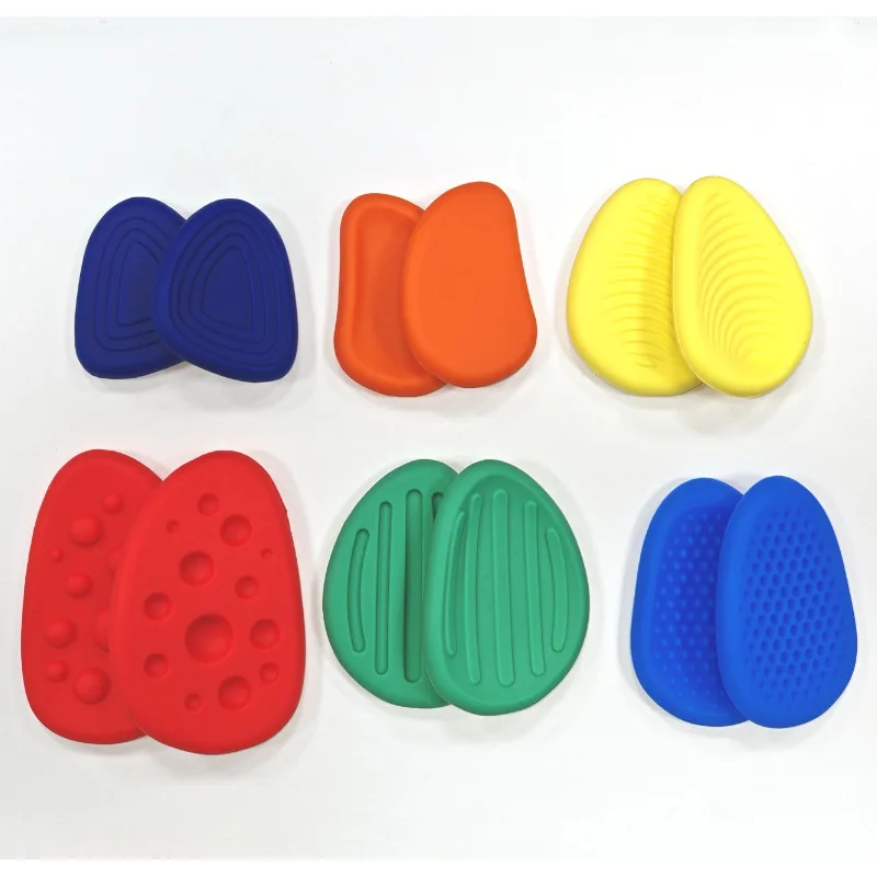 Sensory Stone Fidget Toys 6 Pcs Quiet Worry Stone for Kids Adults Calming Silicone Stress Toys Anxiety/Autism/ADHD Relief