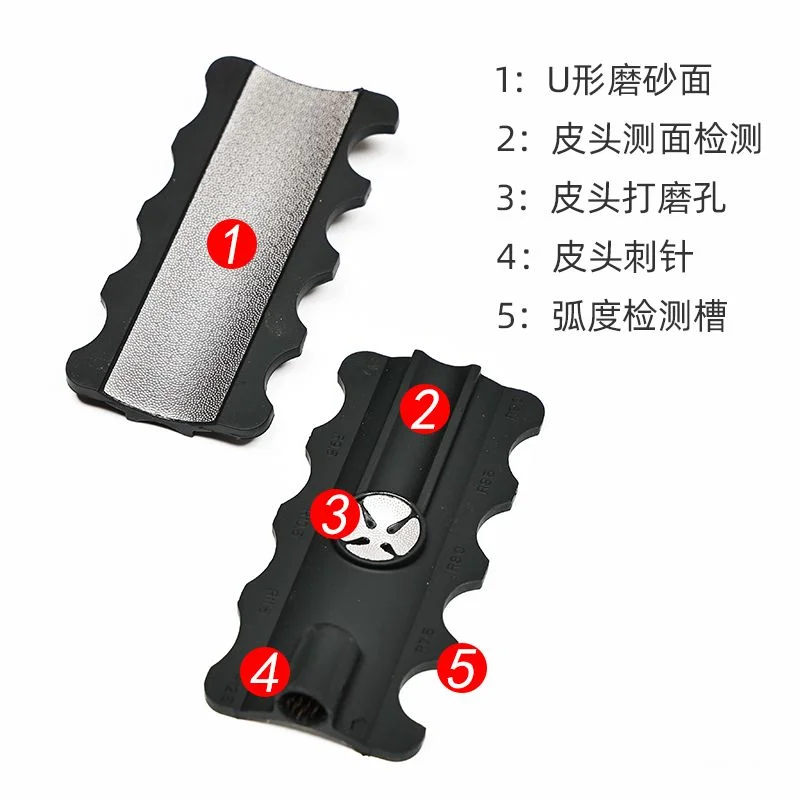 4in1 functional Cue Tip Scuffer+comparison Tools Black aluminum alloy Billiards Pool Carom Cue Magig repairer tools