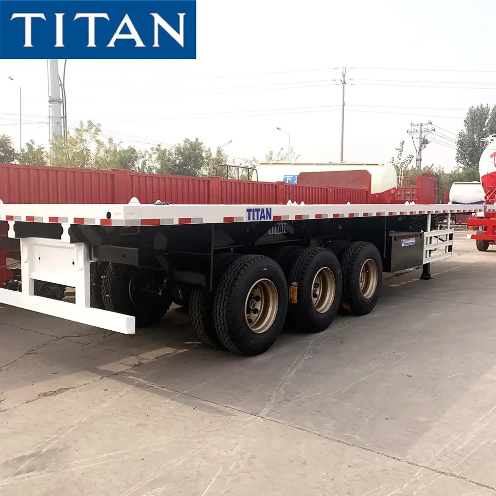 Flatbed semitrailer 40 foot tri axle flatbed semi trailer for sale
