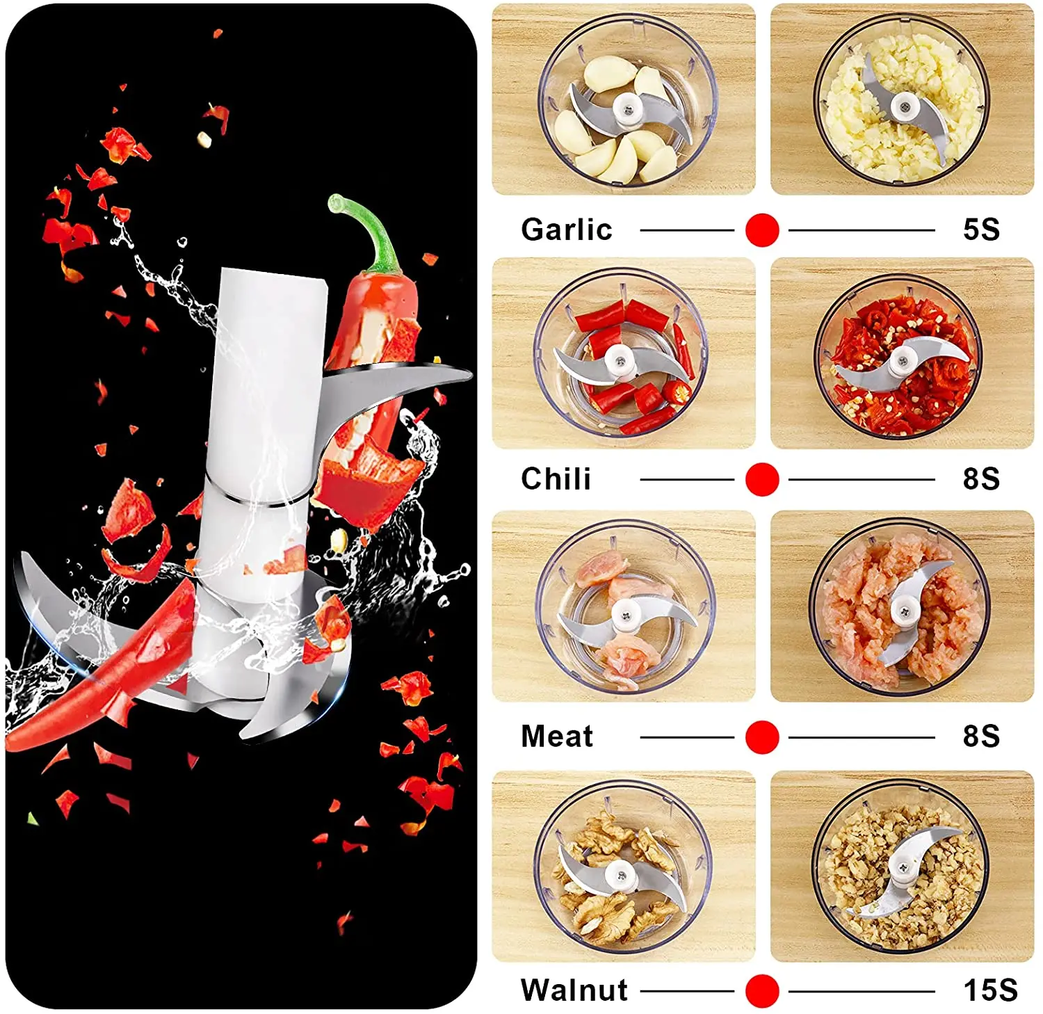 Kitchen Tool Usb charge automatic electric fruit and vegetable chopper baby food makers