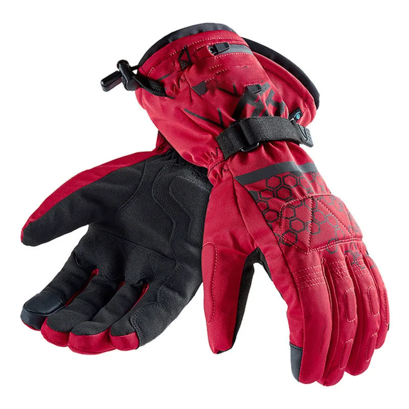 Motorcycle Motocross Heated Gloves Windproof Guantes 45-60 Degree Waterproof Box Men Polyester Outdoor Winter Motorcycle Sports