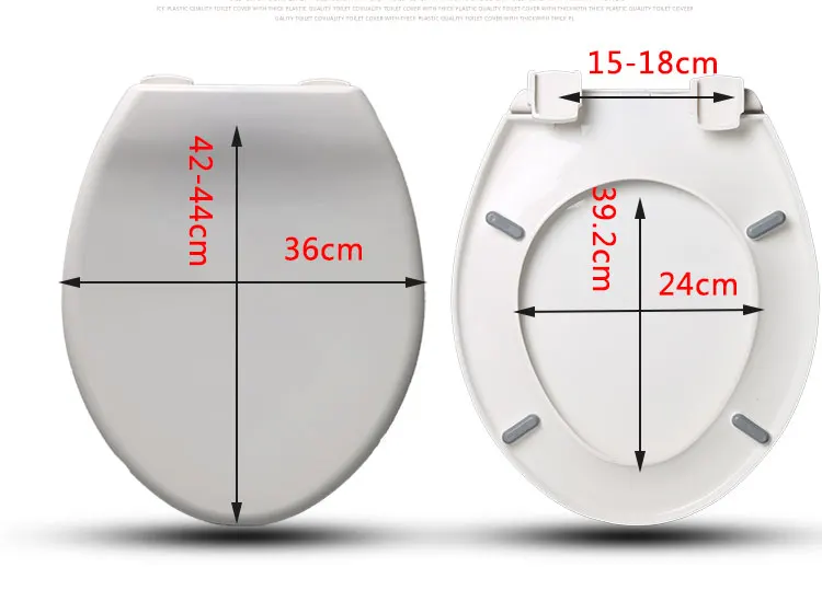18 inches good quality with low price pp half wrapped normal close toilet seat