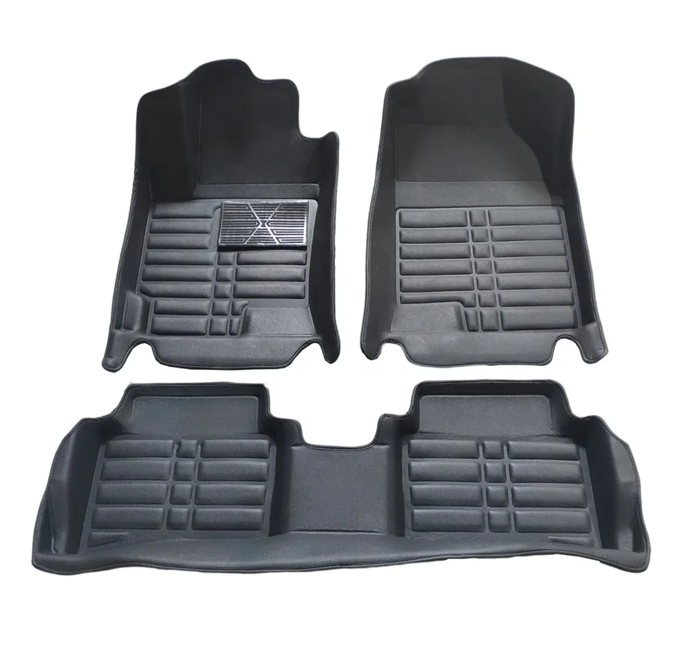 Chinese factory wholesale 5D vehicle interior accessories pvc leather floor car mats