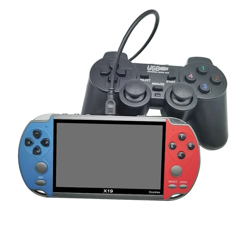  Портативная игровая консоль X19 экран 4 3 дюйма 32 бит 8 ГБ игровые консоли для двух