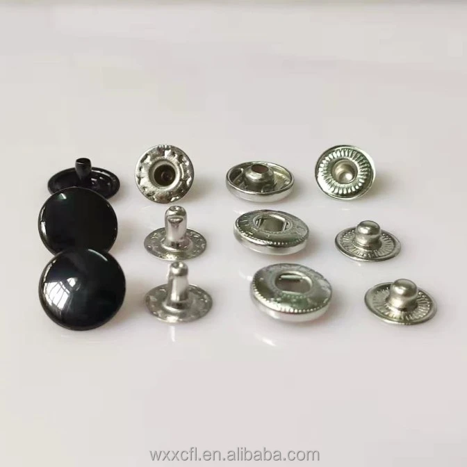 Factory customized color brass  SS iron  snap button for clothing