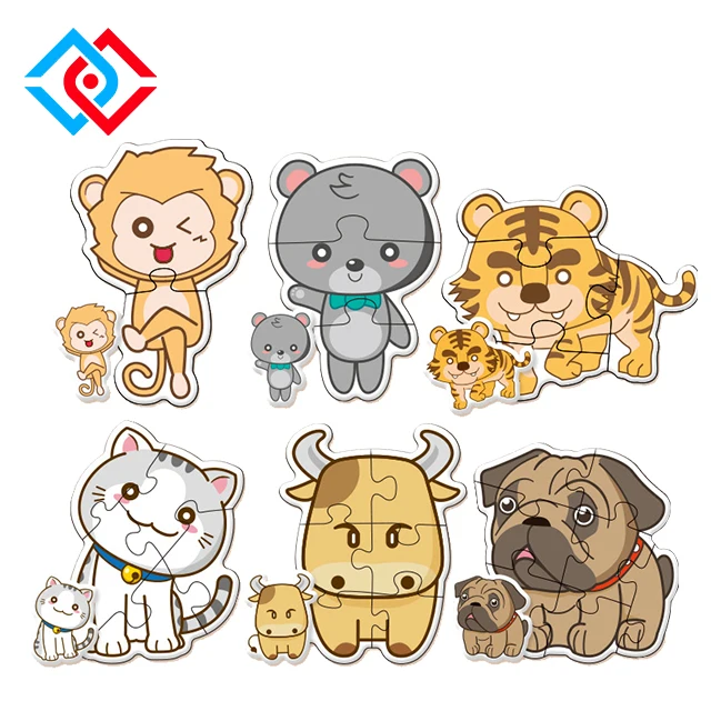 
Jigsaw Puzzle Custom Printed Thick Chipboard Kids Toy Educational 3d puzzle game 