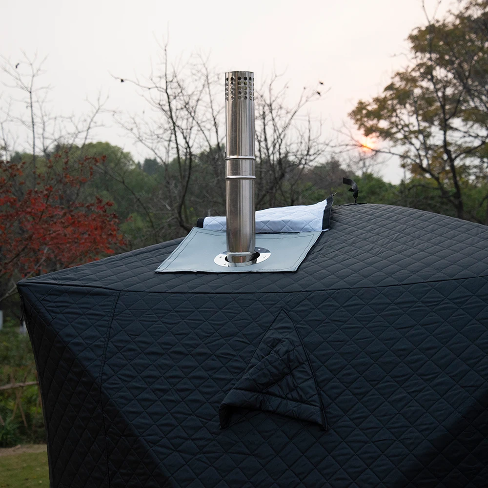Cube pop up warm camping tent ice fishing tent winter sauna tent