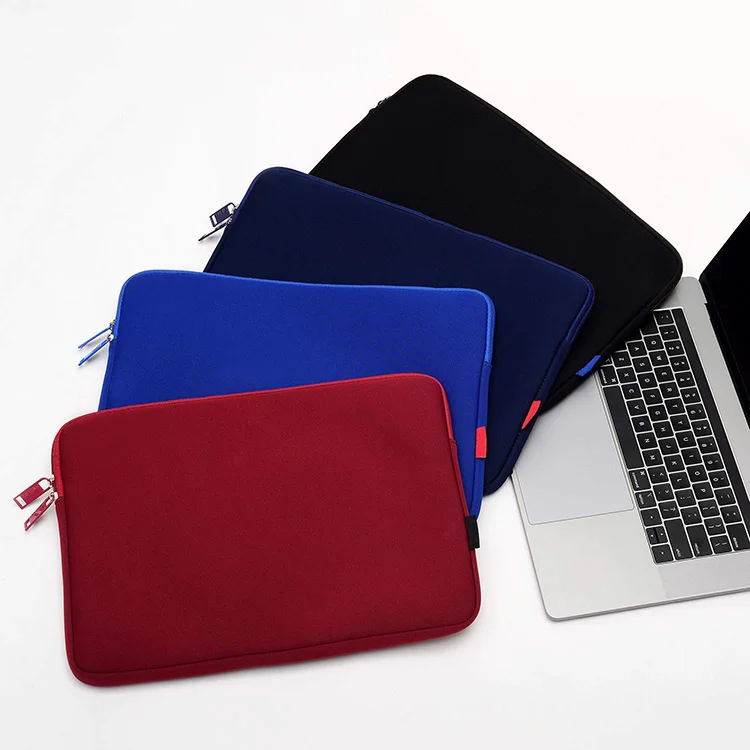 Wholesale Custom Size Zipper Closure Neoprene Laptop Sleeve Case Bag Notebook Case Neoprene Sleeve