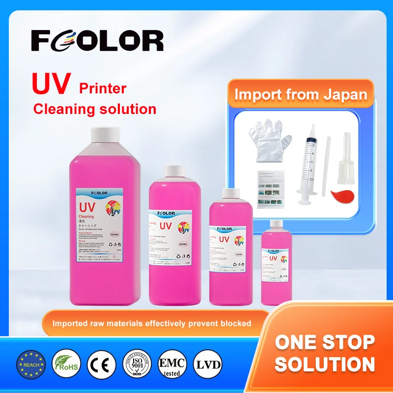 Fcolor Free Sample New 300ML UV Printer Cleaning Solution For Espon Printer  Nozzle Strong Cleaner Solution For UV Printer