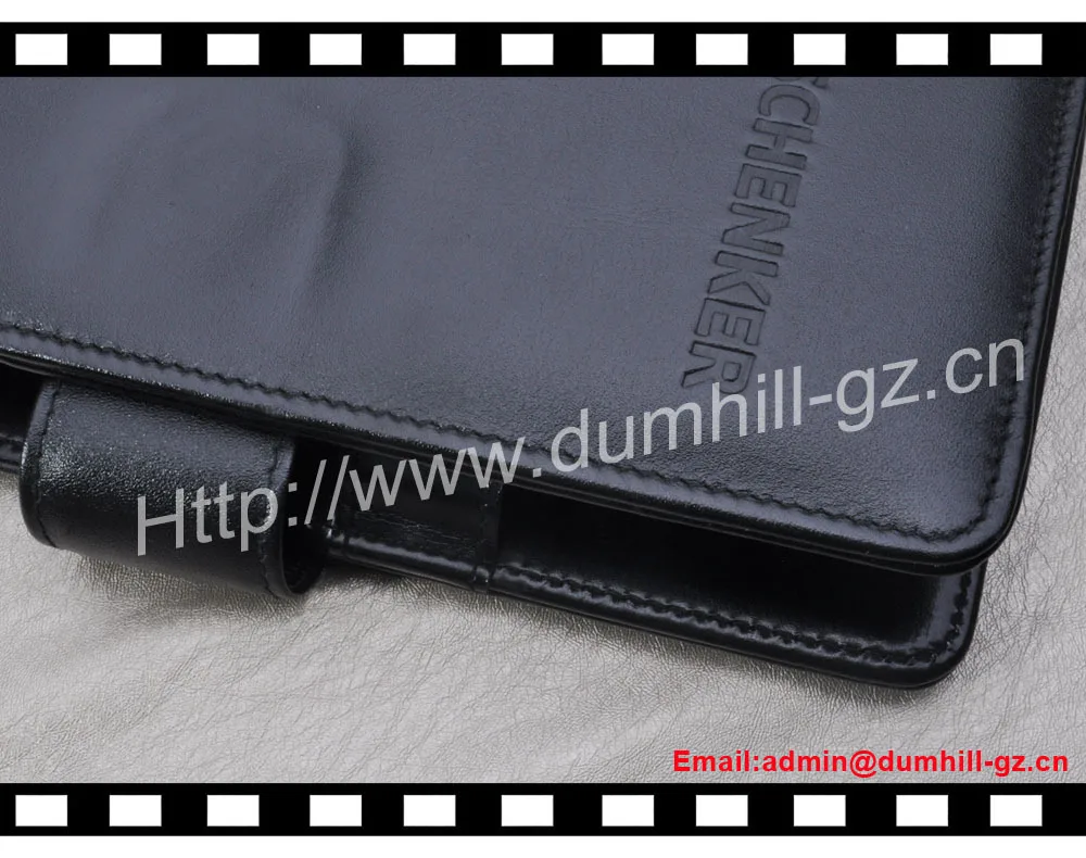 Office document holder A5 Business Leather holder with paper pad iron clamp