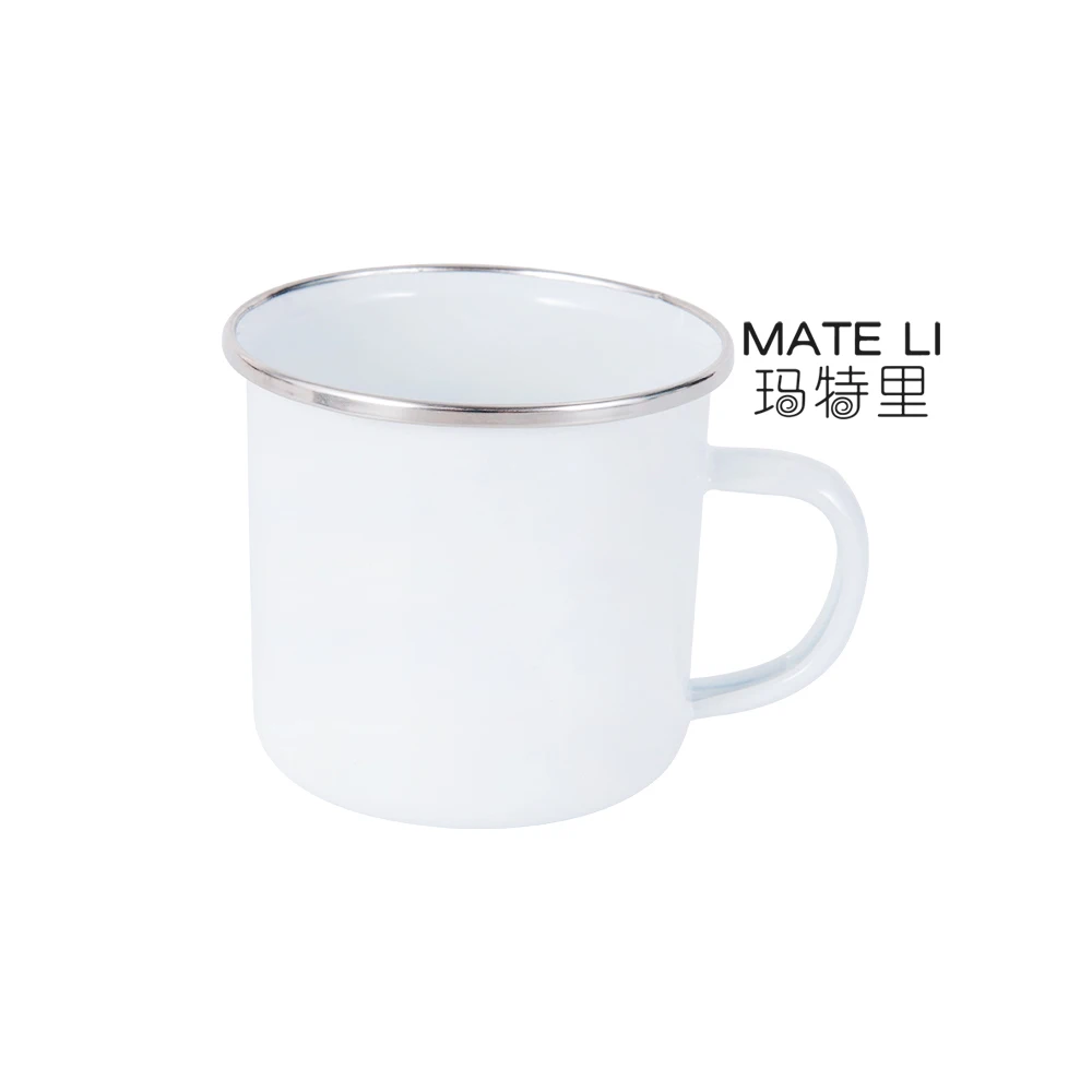 Outdoor Accessories 350ml Metal Steel Enamel Camping Mug  Enamel Coffee Tea Cup For Coffee Milk Beer Tea
