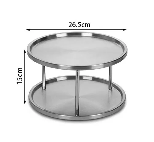 Stainless Steel Lazy Susan Double Layer