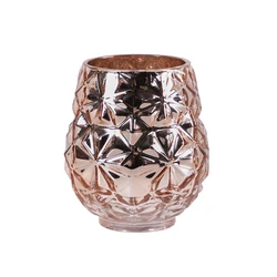 Роскошная стеклянная ваза Merlin из розового золота, украшение для стола, стеклянная ваза, декор для скандинавской вазы