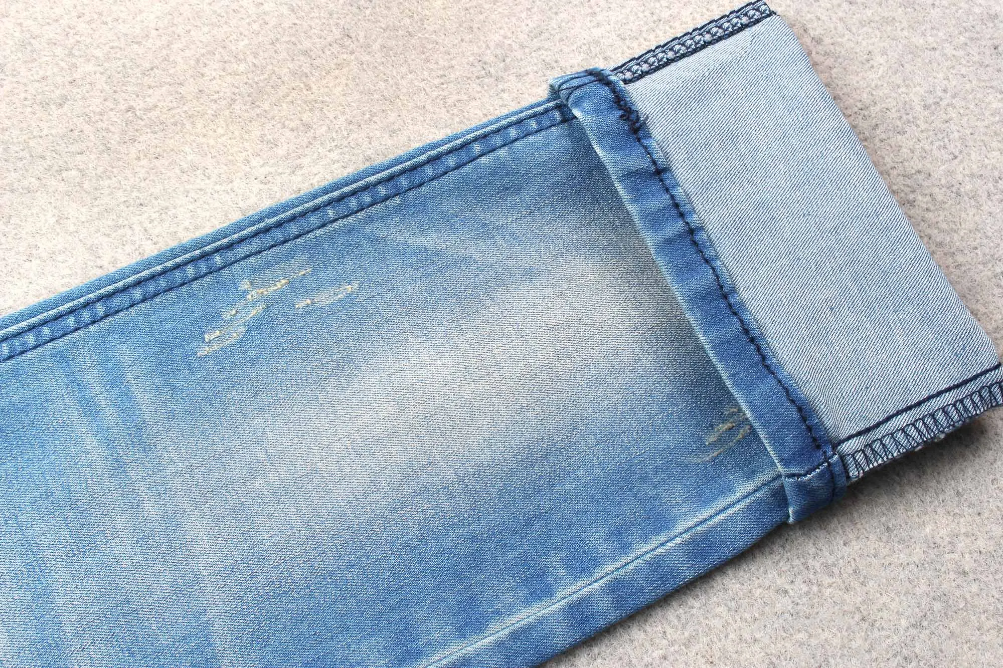 GRS repreve sustainable cotton slub stretch slub denim fabric