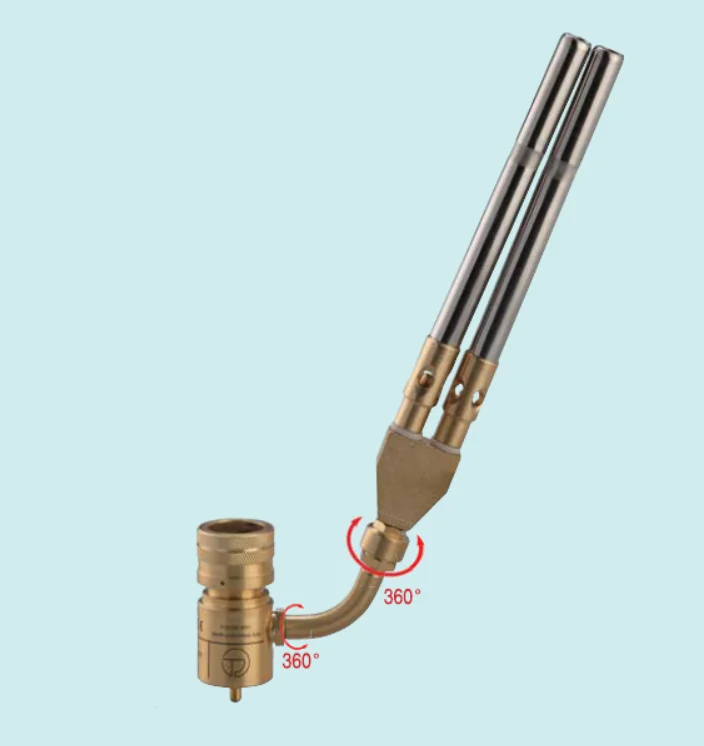 Mapp Gas Hand Self-Ignition hand Torch Brazing Solder Propane Welding TORCH gas torch with double nozzles