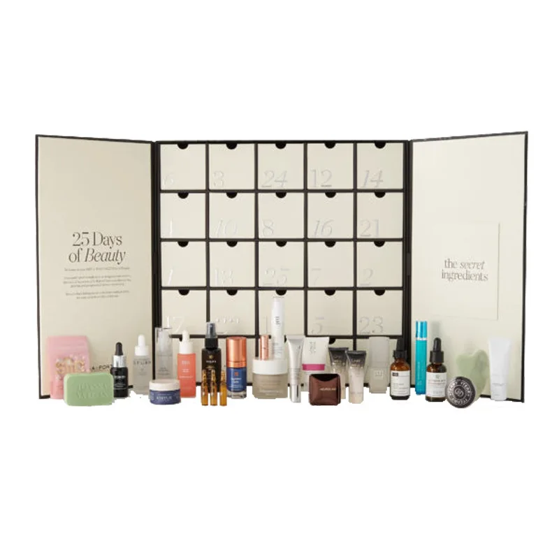 Luxury Advent Calendar Gift Box for Cosmetic Beauty Custom Advent Calendar Packaging Gift Boxes for Christmas