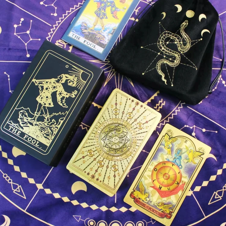 Tarot Deck Box Card Gold Edge Tarot Cards With Box