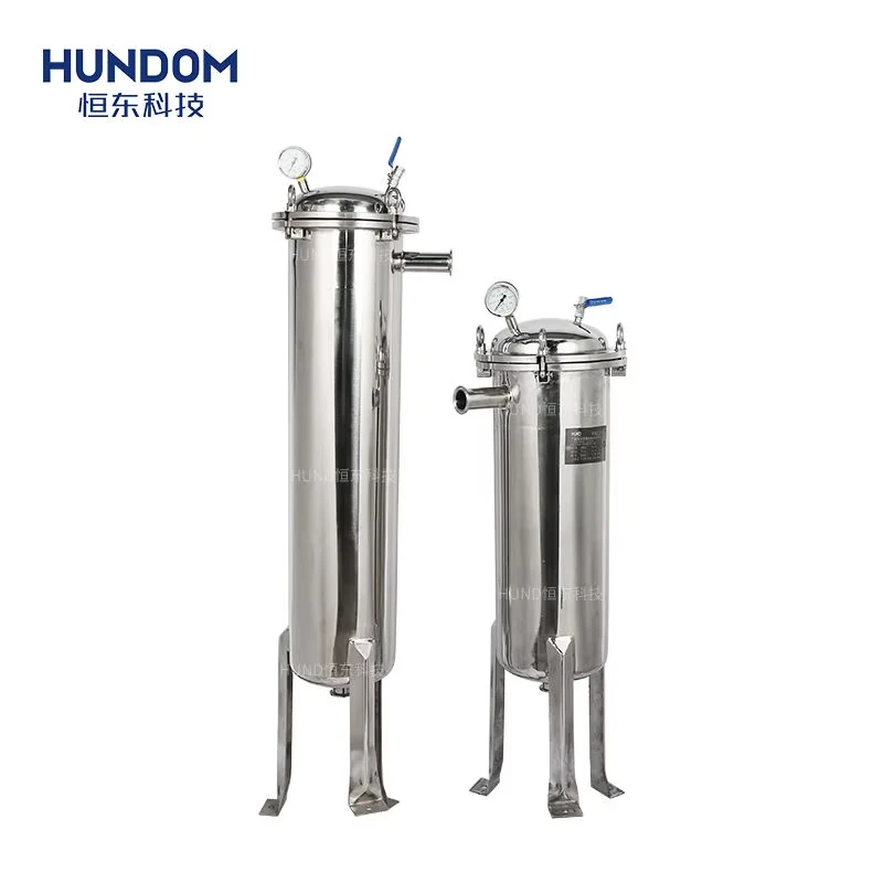HUND Factory Price Stainless Steel Bag Filter Machine For Wine Alcohol Paint Ink