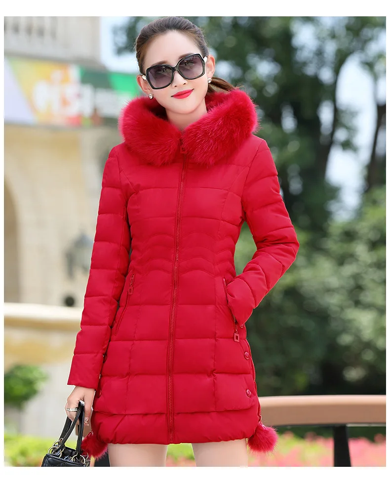 coldker 2020 Artificial  fur collar winter jacket women Winter And Autumn Wear High Quality Parkas Outwear Women Long Coat
